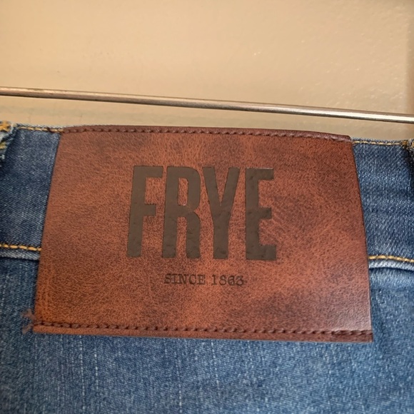 Frye jeans denim wide leg ankle cropped boho coastal size 27 - Picture 7 of 9
